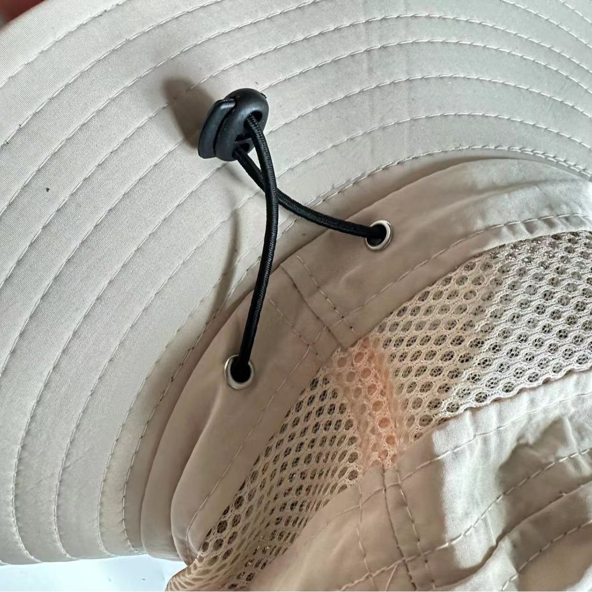 Best-selling solid-color glossy fisherman hats, parent-child style, large-brimmed sunshade, quick-drying, waterproof fabric mountaineering hats, and adult hats in foreign trade Specification image