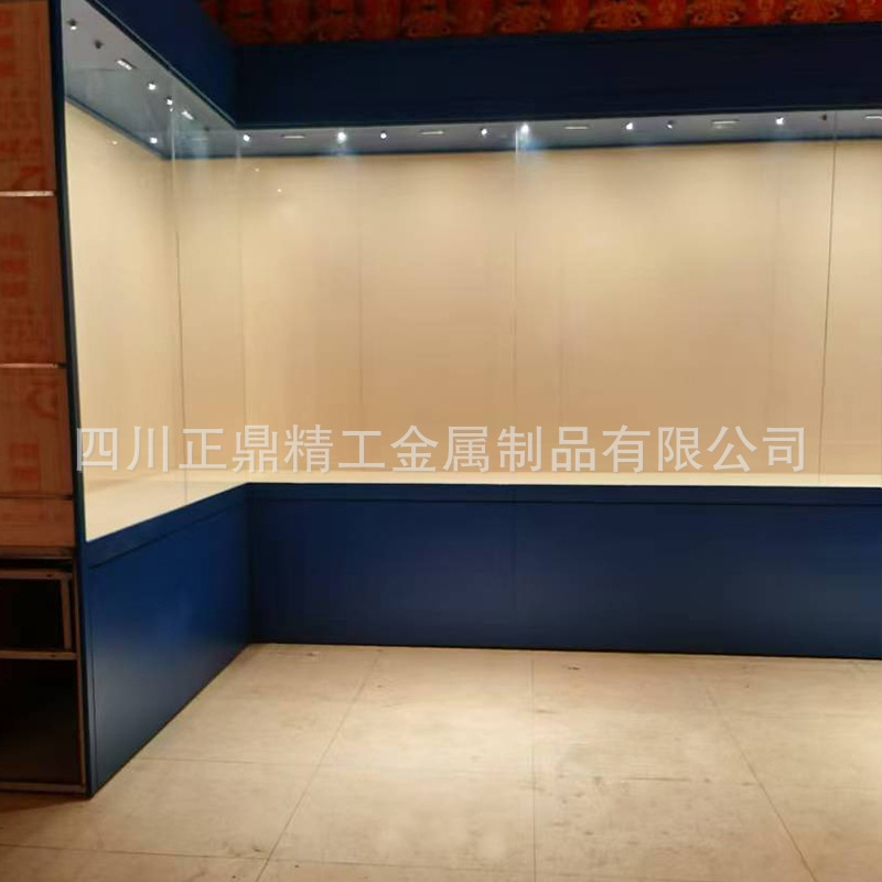 Museum display cabinets, calligraphy and painting, cultural relics, ceramics, constant humidity and constant temperature display cabinets, exhibition hall metal glass wall-mounted cabinets details Picture