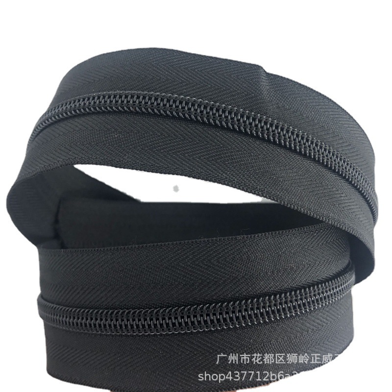 5 # nylon wide zipper, black 4cm, 5cm, 6cm, 7cm thick tent bag wide edge zipper