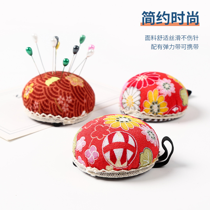 Zefeng Wrist Pin Pack Diy Hand Cross Stitch Needle Storage Tools Ball Cloth Pin Pad Wholesale Specification drawing