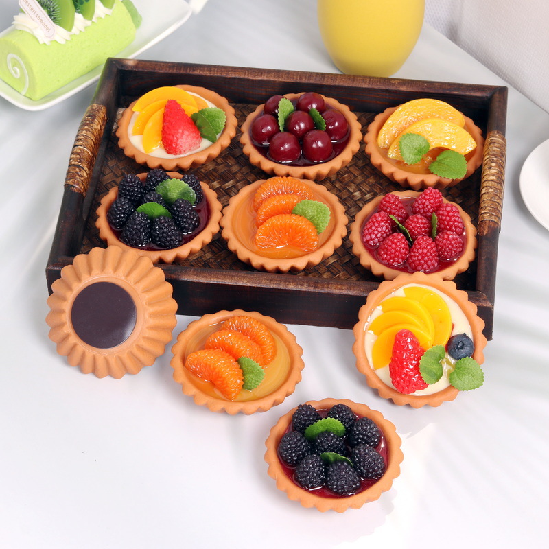 仿真欧式水果蛋挞模型造型逼真以假乱真橱窗展示美食拍摄道具