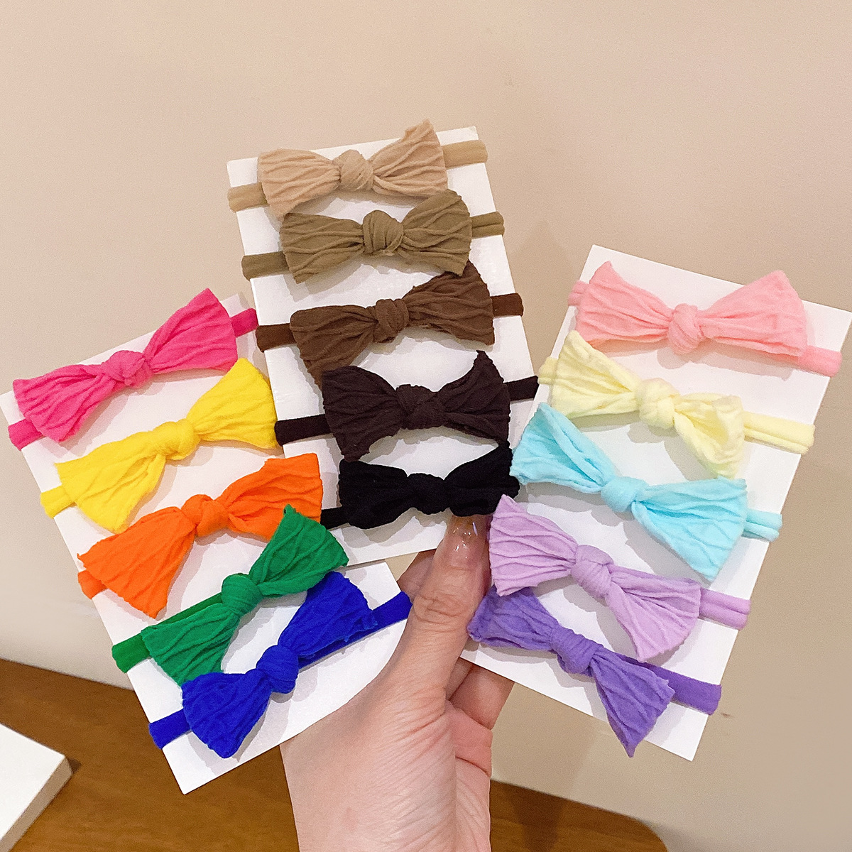 Wholesale of new Korean-style bow hair ties, hair bands, hair tie covers, leather bands, simple and high-elasticity hair ties for women, and hair accessories details Picture