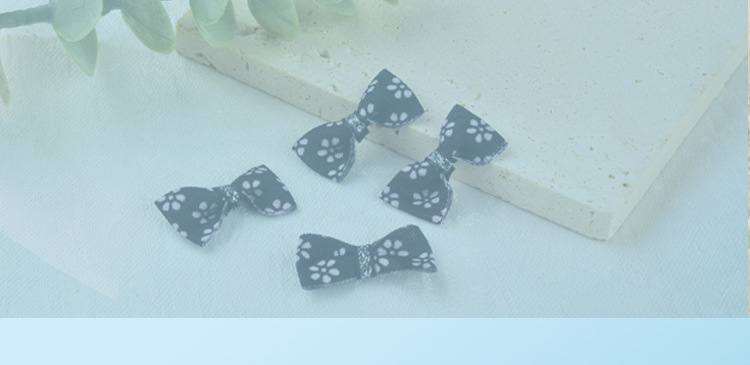 2.5cm polyester ribbon double-layer dovetail waist bow accessory factory direct sales DIY handcrafted small flower accessories pic 2