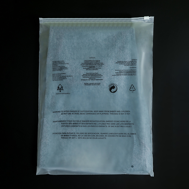 Warning Frosted Side Clear Warning Zipper Bag Eva Amazon Special Anti-Choking Specification drawing