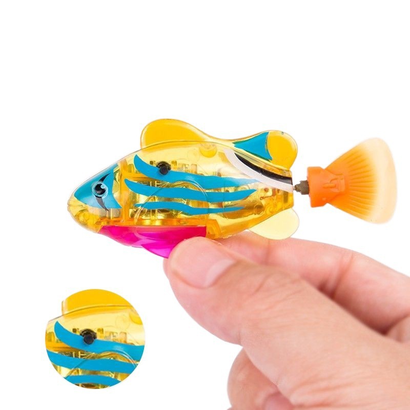 Tiktok children's bath toys electric induction light fish pet fish 3-6 years old stall supply wholesale swimming fish light induction bath toys Specification drawing