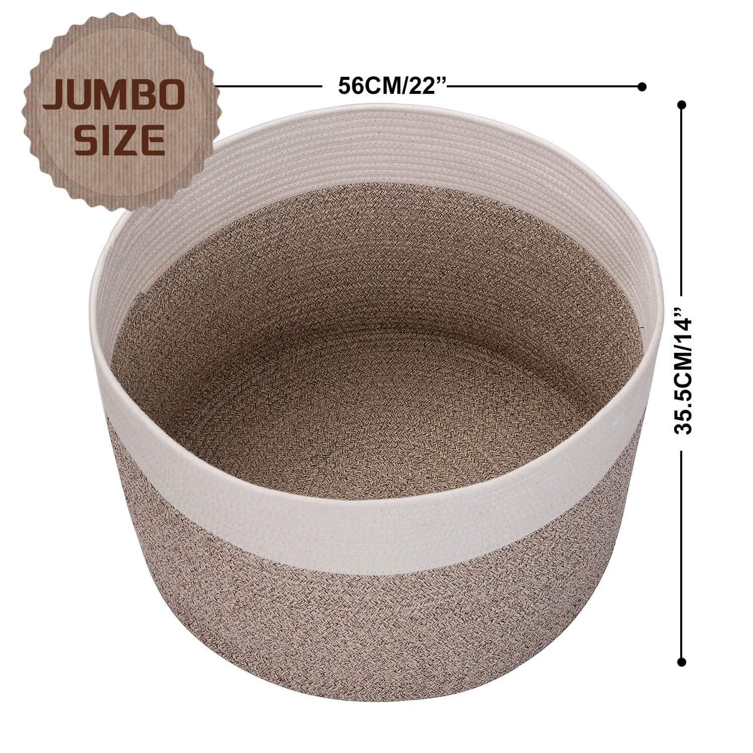 Storage Basket Woven Basket Storage Basket Cotton Rope Storage Closet Storage Basket Storage Basket Cotton Linen Folding Basket Item Picture