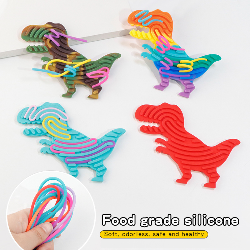 Cross-border best-selling Sensory Activity Board - DIY silicone twist Rope children's educational toy for stress relief Application Scenario