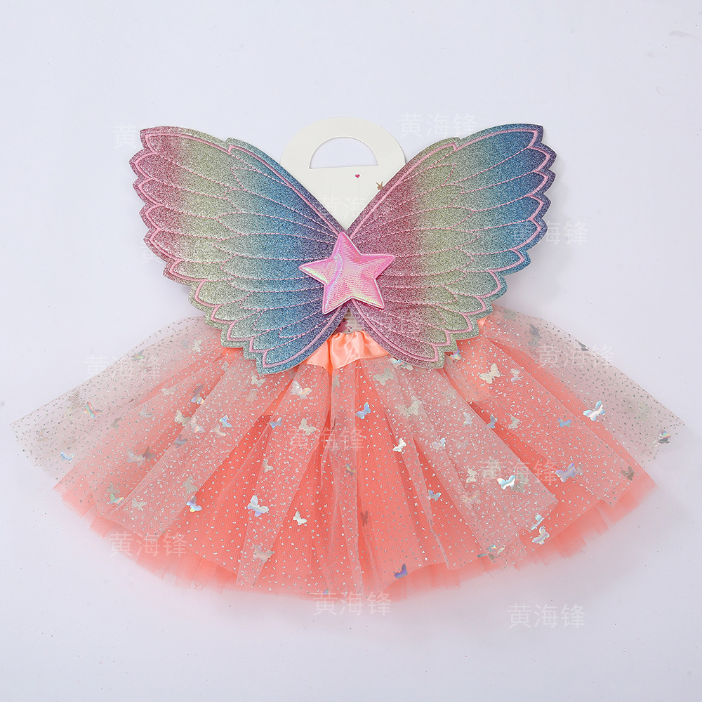 Baby trumpet angel wings Princess flower fairy butterfly wings harness baby one year old shoot jewelry props Application Scenario