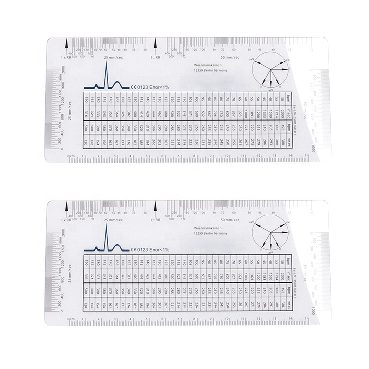 Specialized medical rulers for export, electrocardiogram rulers, heart rate rulers, transparent multi-functional medical rulers for hospitals and clinics, goniometers Application Scenario