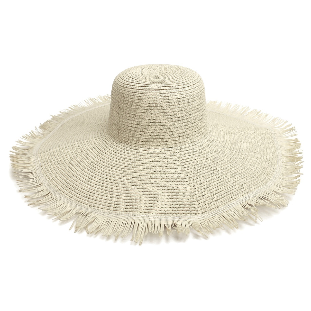 Summer Outdoor Large Eaves Beach Outing Sun Hat Women's Braided Fur-Trimmed Straw Hat Bohemian Beach Hat Specification drawing