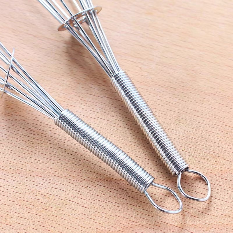 Manual Whisk Mini Manual Spring Handle Whisk Three-Wire Egg Whisk Kitchen Household Whisk Specification drawing