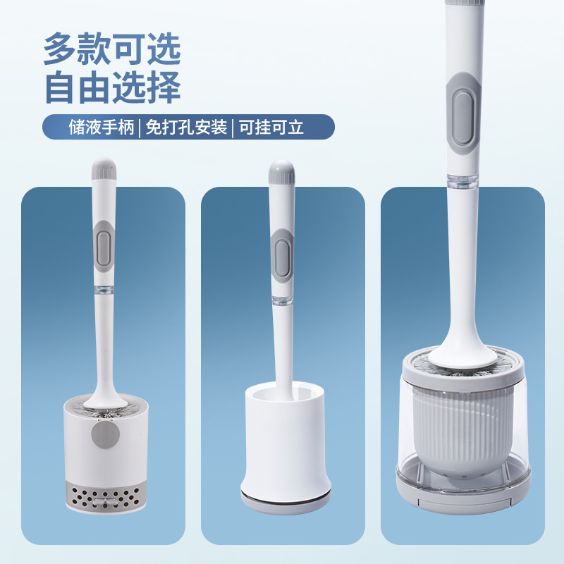 Jinhuida Household Filling Toilet Brush No Punching Wall Hanging Drain No Dead Corner Toilet Cleaning Brush Toilet Cleaning Brush Application Scenario