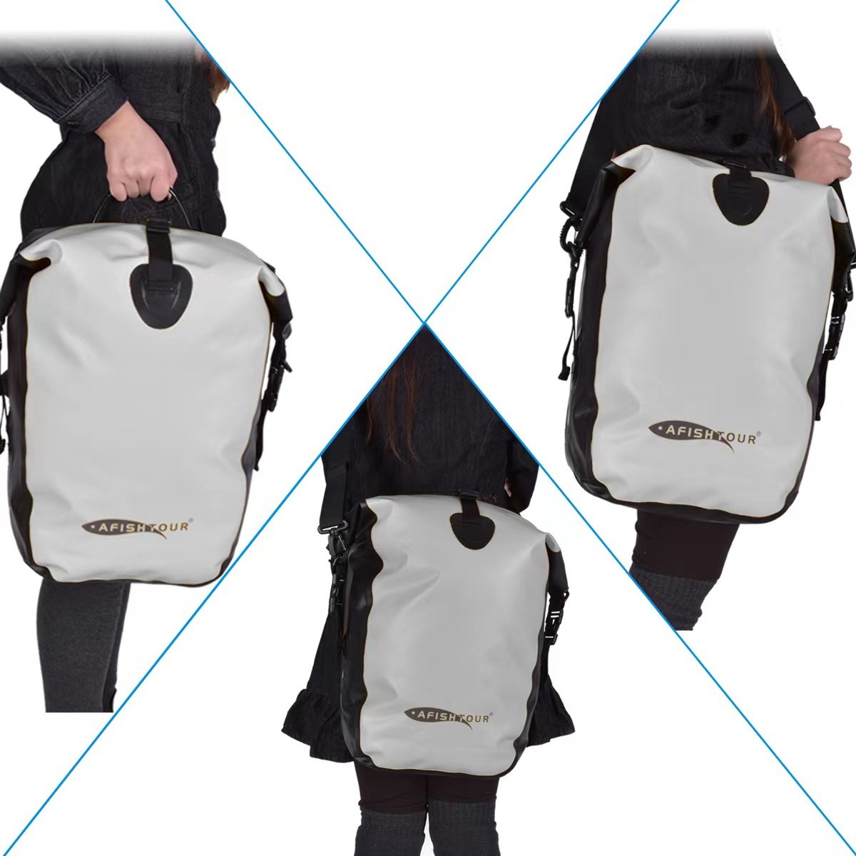 Cross-border best-selling bicycle bags, fully waterproof backpack bags, rear shelf bags, long-distance rainproof outdoor carrying bags, and cycling equipment Item Picture