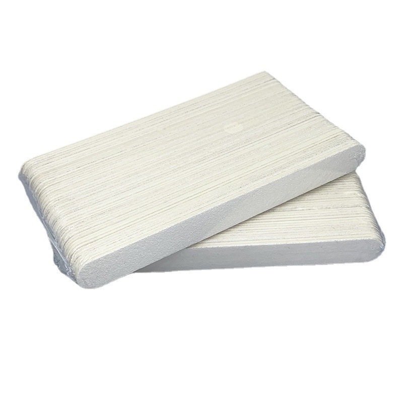 Blanco forma recta núcleo de madera fresa fina 17.8cm limas de manicura tiras de lijado herramientas de manicura shanilak Item Picture