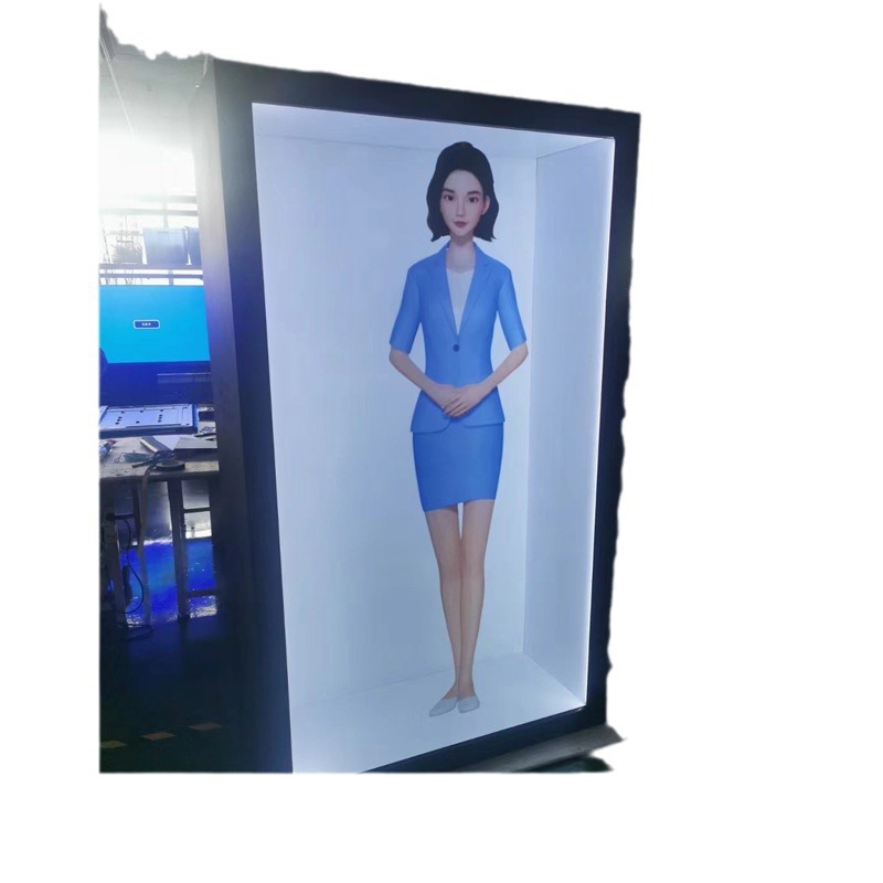 75/86-inch digital human AI holographic cabin display cabinet, 3D digital virtual interactive display LCD transparent display cabinet Specification image