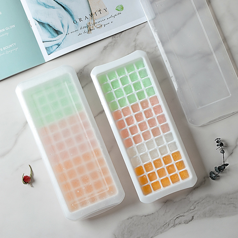 Press ice cubes with lid custom mold Ice maker Food grade disposable quick release 65 ice cell number for home use