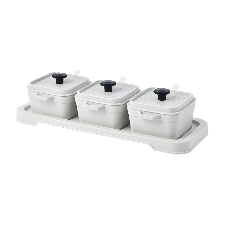 Household moisture-proof seasoning box with spoon Item Picture