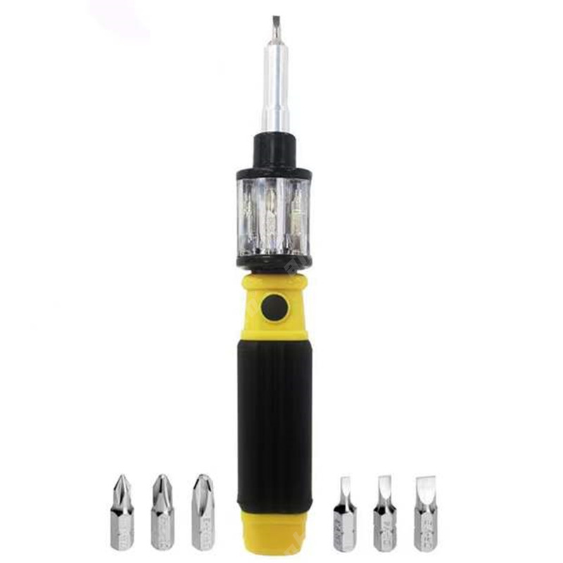 bit360 Screwdriver with magnetic for home use, quick switchable telescopic 6-in-1 multi-functional rotary knife repair set details Picture