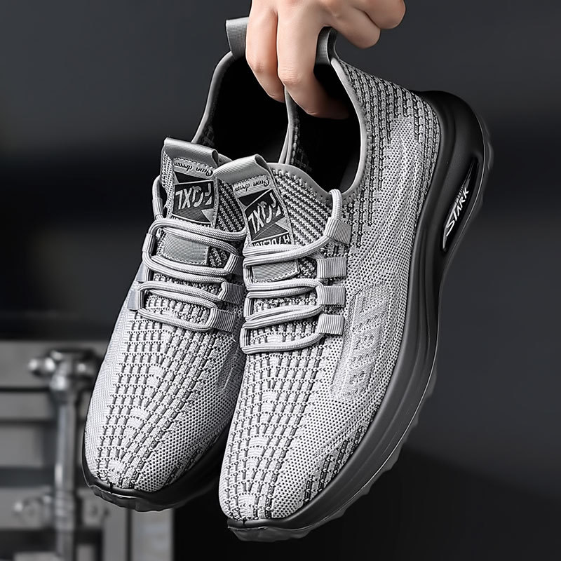男鞋夏季透气2025新款潮流网面鞋飞织跑步鞋软底潮运动鞋男休闲鞋