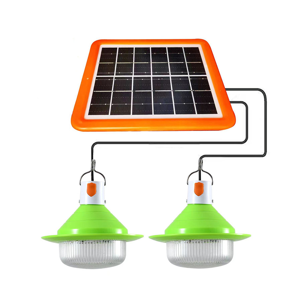 LED solar bulb light dimmable USB recargable móvil mercado nocturno stand de emergencia un remolque dos mini ufo light Item Picture