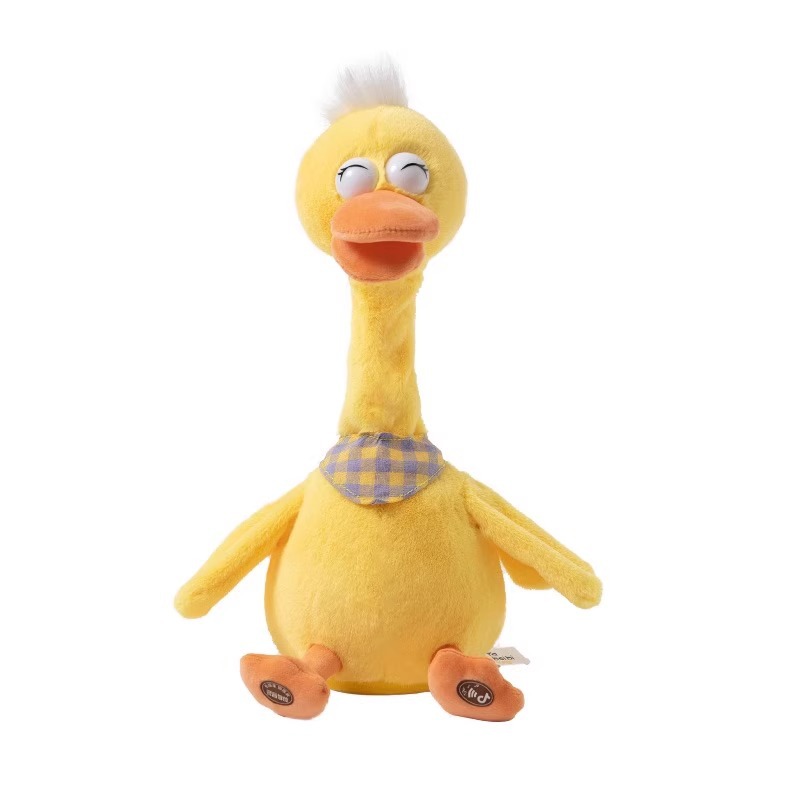 Yabeibi Repeat Reading Duck plush doll, talking little duck figurine, baby learning to speak toy, baby gift Item Picture