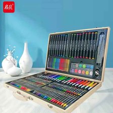 188木盒绘画套装 礼品水彩笔蜡笔套装 工厂直销儿童绘画套装