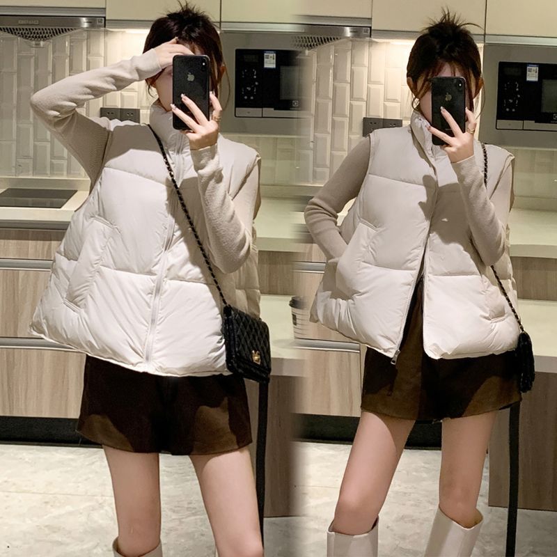 Pregnant Women Vest Coat Autumn And Winter Loose Warm Padded Coat Padded Coat Winter Thick Collar Short A Word Big Belly Application Scenario