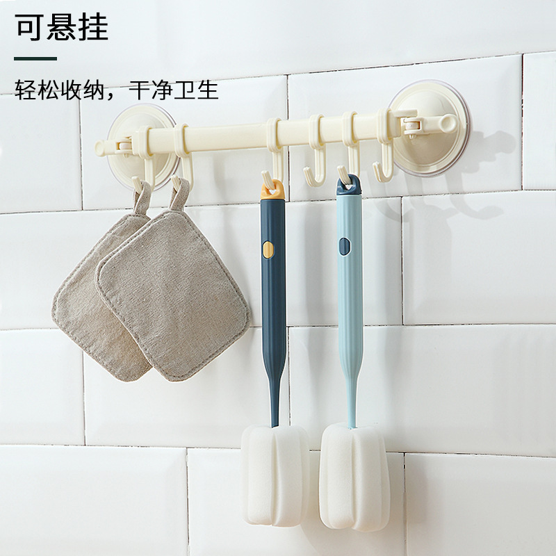 Q2121 Cup Scrubbing Cup Cleaner Sponge Long Handle Scrubbing Baby Bottle Brush No Dead Corners To Remove Tea Stains Cleaning Small Brush Application Scenario