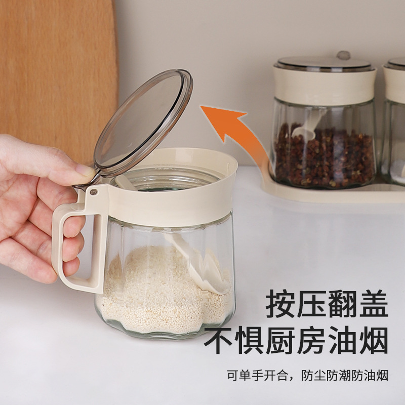 厂家批发三组小南瓜调味盒MF21-2407厨房玻璃调味罐套装细节图