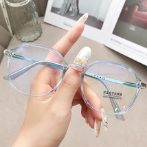 2053网红ins眼镜框韩版多边形防蓝光素颜平光镜女圆框复古眼镜架