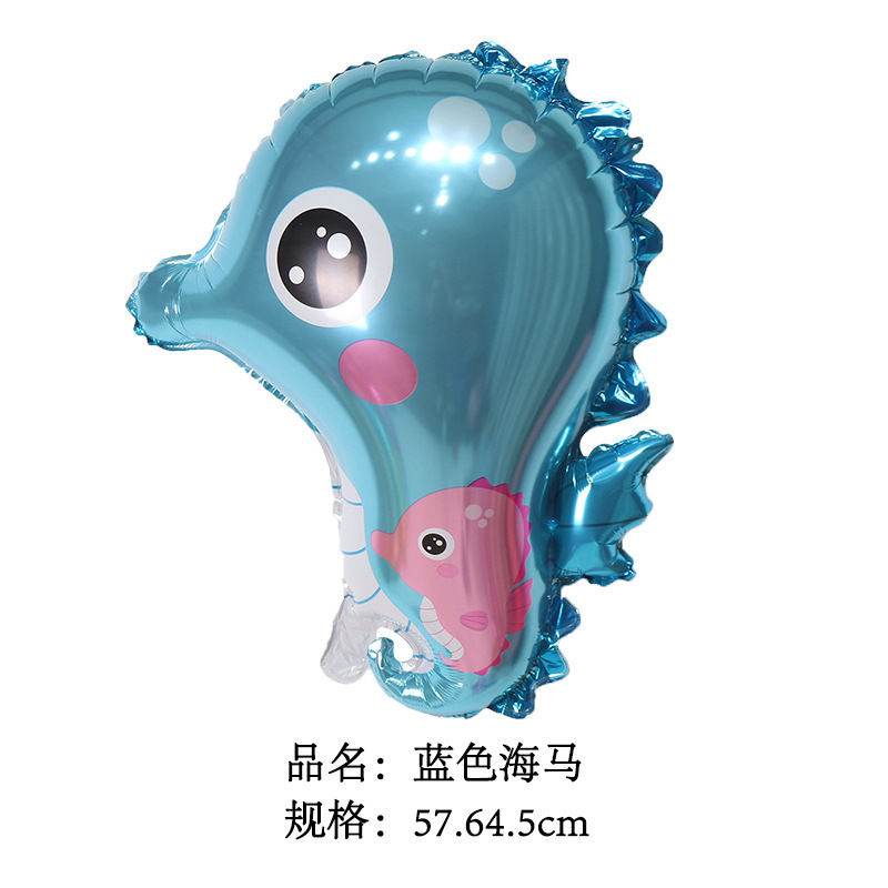 Cute Version Of Small Sea Animal Crab Jellyfish Seahorse Sea Star Balloon Children's Birthday Party Decoration Decoration Balloon Item Picture