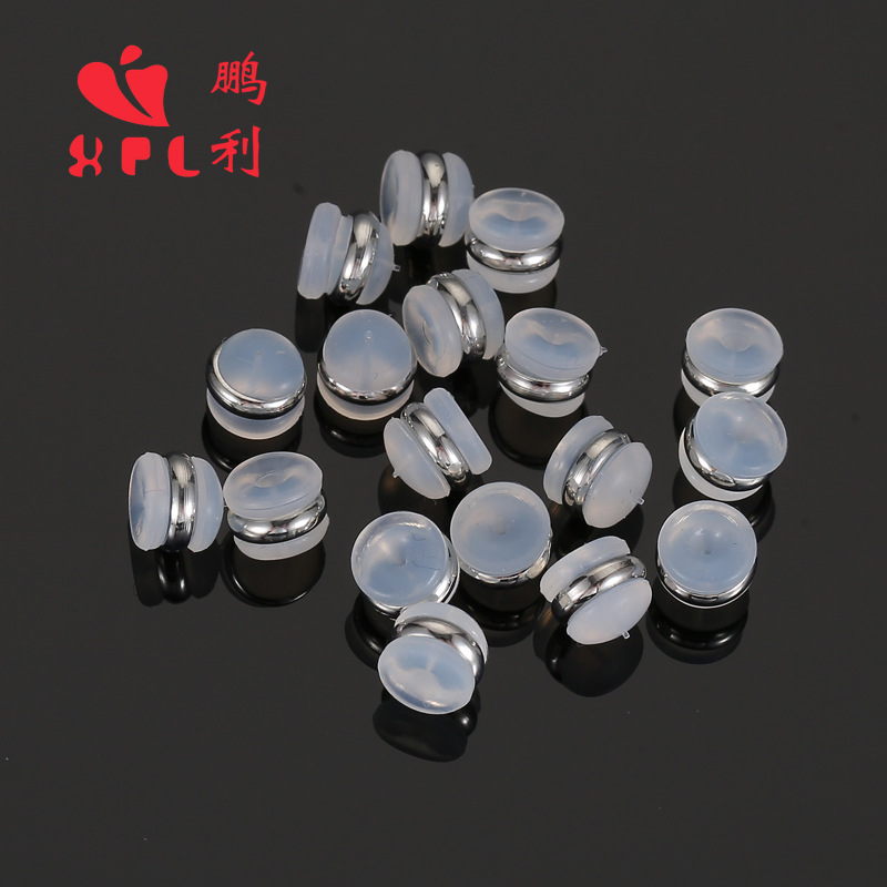 Hamburguesas anillos de silicona tapones redondos orejeras DIY accesorios orejeras anti-caída pendientes de silicona de emergencia tapones de oreja al por mayor details Picture