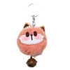 Hot-selling cute maneki Neko plush pendant, imitation rex rabbit fur ball keychain, bell key bag pendant in stock Item Picture