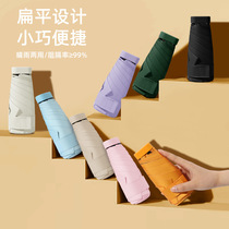 Capsule sun umbrella pocket Umbrella shade UV protection Mini flat umbrella 60 fold small fresh umbrella printing logo