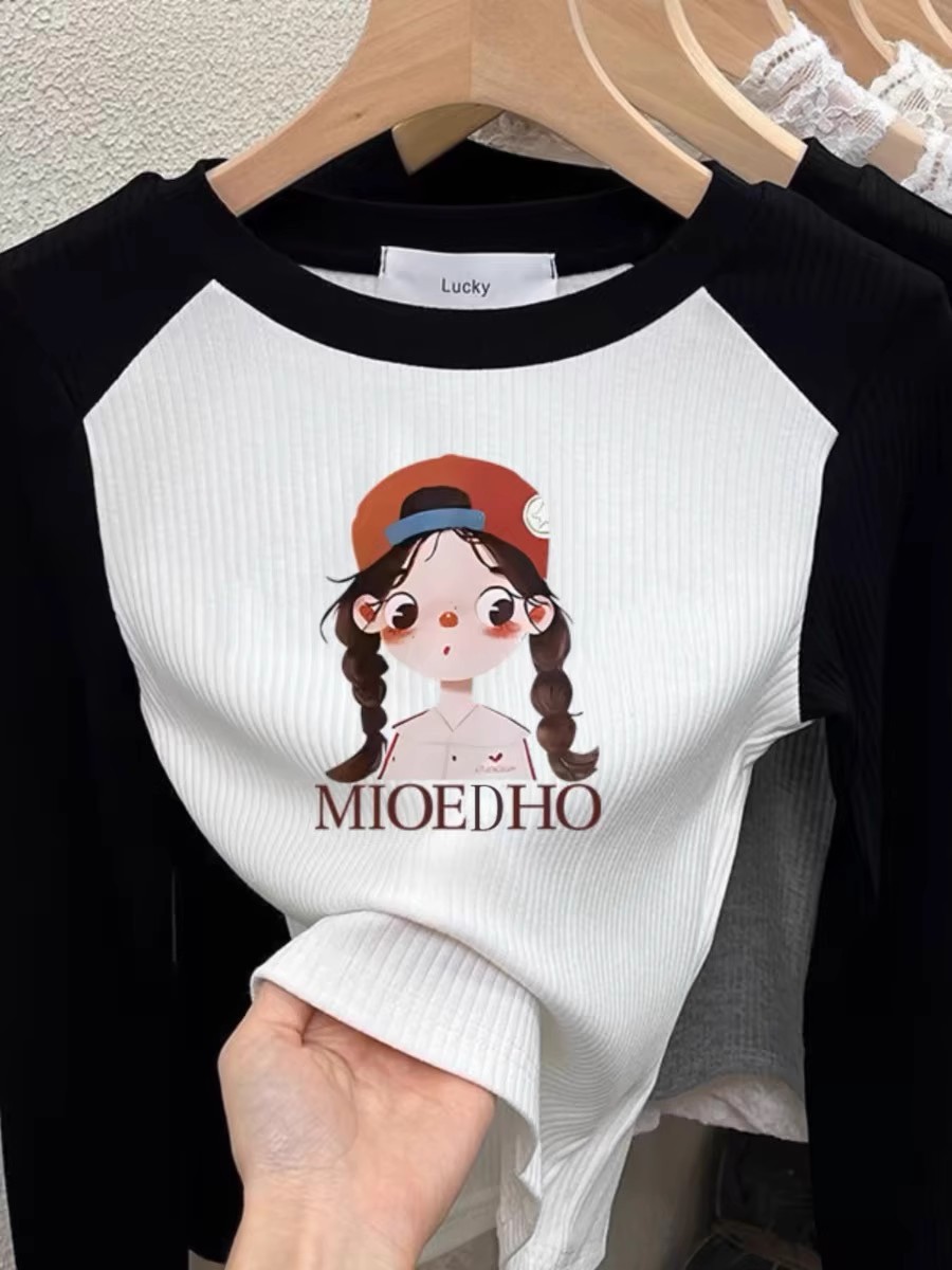 纯棉女童t恤长袖春秋款2025新款打底衫儿童洋气春装中大童上衣潮详情7