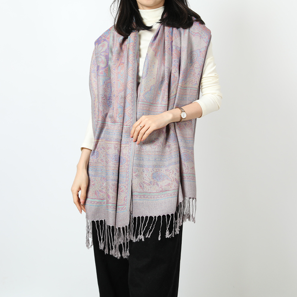 Jacquard Cashew Scarf Viscose Pashmina Shawl Women's Headscarf 70*200Cm Spring And Autumn Scarf Application Scenario