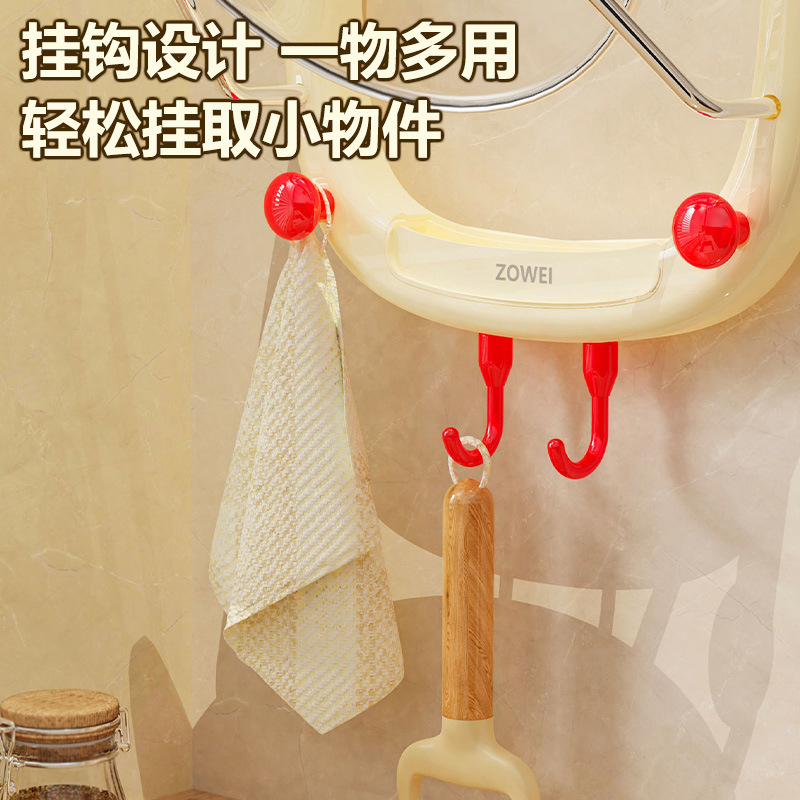 Non-drilling kitchen storage rack, double-layer pot lid rack, suction cup type multi-functional household storage rack, cutting board rack, multi-layer anvil Application Scenario