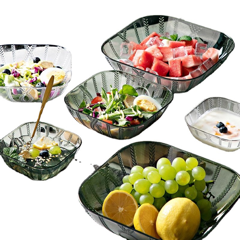 Transparent and light luxury fruit plate, fruit basin, living room coffee table, high-end fruit plate, salad bowl, high appearance level, snacks, dried fruits, candies Item Picture