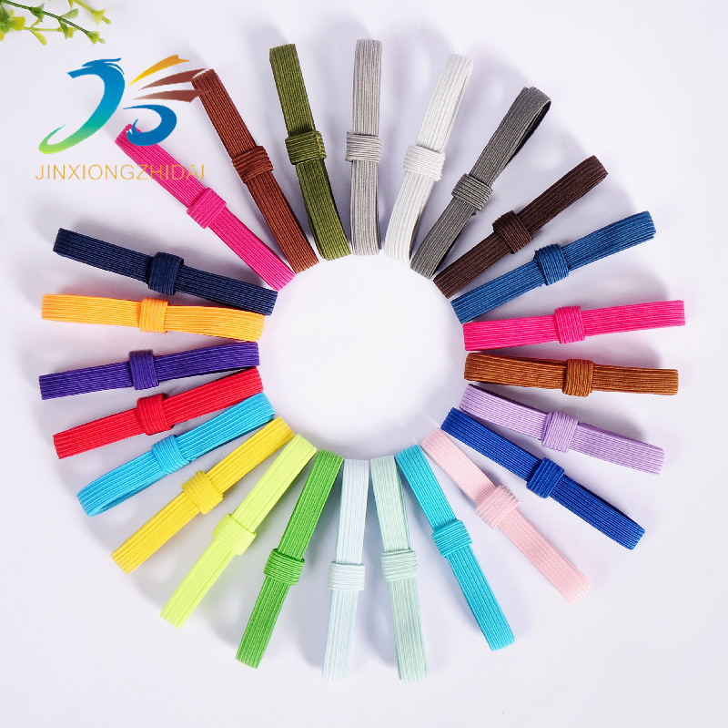Wholesale of colorful walking belts, elastic running belts, flat walking belts, notebook buckle ropes, DIY thin clothing accessories Specification image