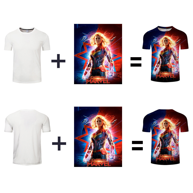 European size design based on provided drawings for export short-sleeved shirts, 3D digital printed men's fashion T-shirts details Picture