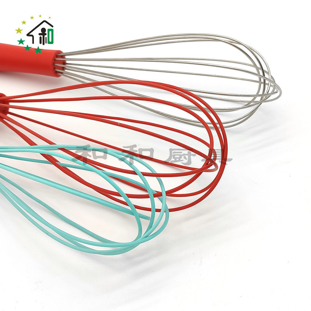 10 "12" hand-held stainless steel whisk Silicone household mini egg whisk Cream whisk Application Scenario