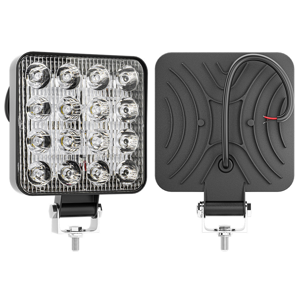 DXZ automotive LED working light 4-inch square 16 light 48W auxiliary light modified headlight project spotlights Headlights Specification drawing