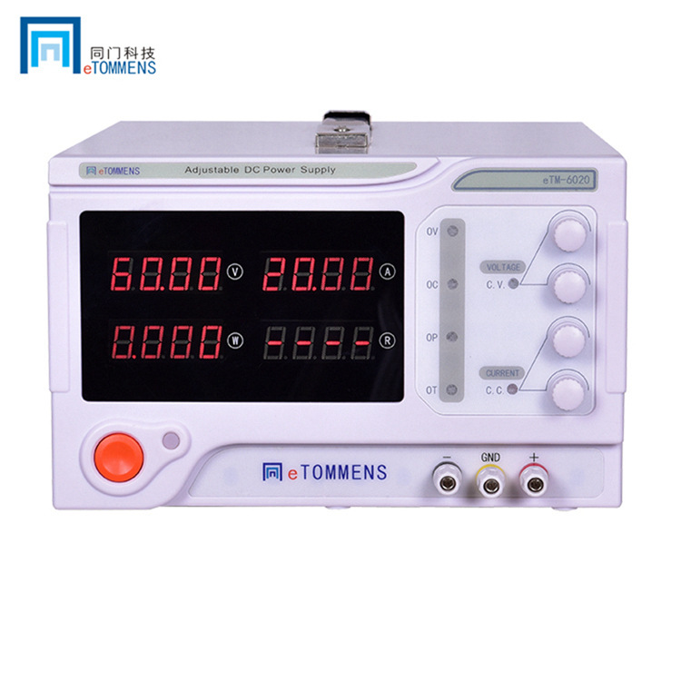 测试推荐 同门eTM-6020直流稳压电源开关电源60V20A1200W稳压器