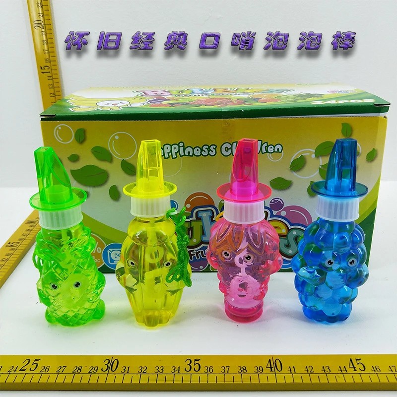 厂家批发动物口哨泡泡水水果口哨泡泡水