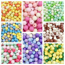 Acrylic macaron frosted sugar fruit color beads hand-beaded DIY Tiktok boom accessories card 14mm