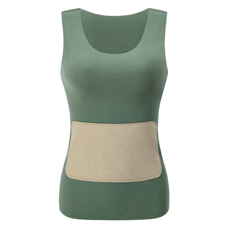 Women's Thermal Underwear Vest Self-Heating Velvet Double Brushed Non-Trace Silk Patch Thermal Underwear Vest For Women Item Picture