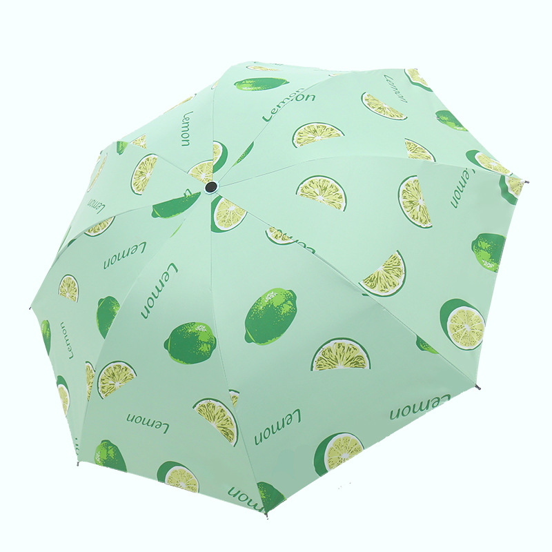 Fresh fruit umbrella, student folding, UV protection, sun protection and shade, women's all-weather and all-weather folding sun umbrella wholesale Item Picture