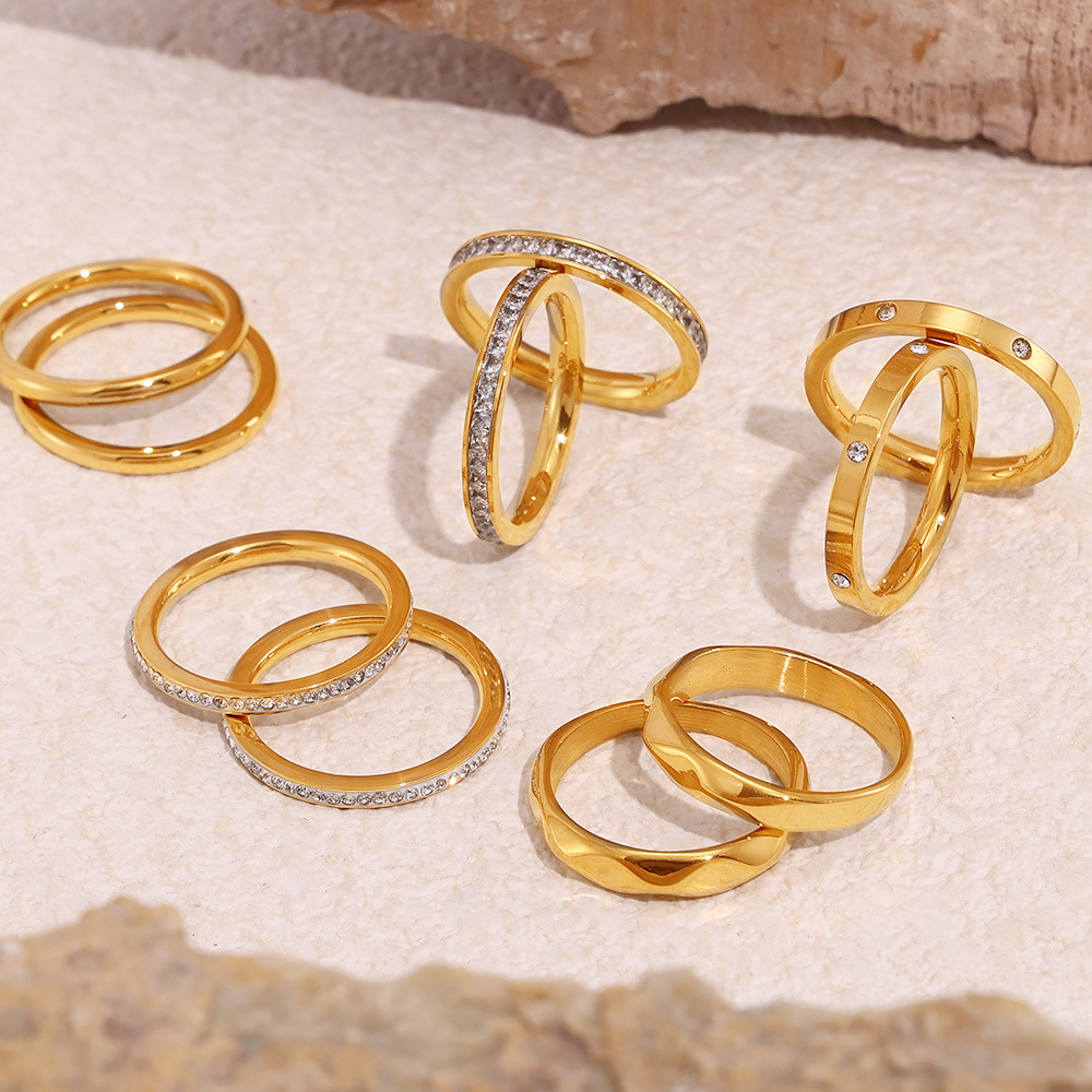 Cross-border new plain ring, ins style simple layering diamond ring, women's jewelry and accessories wholesale Application Scenario