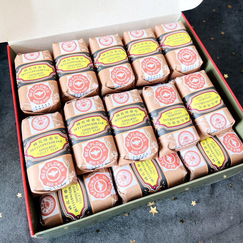 500个/箱 蜂花檀香皂25g迷你小香皂旅行肥皂洗刷子美妆蛋熏香
