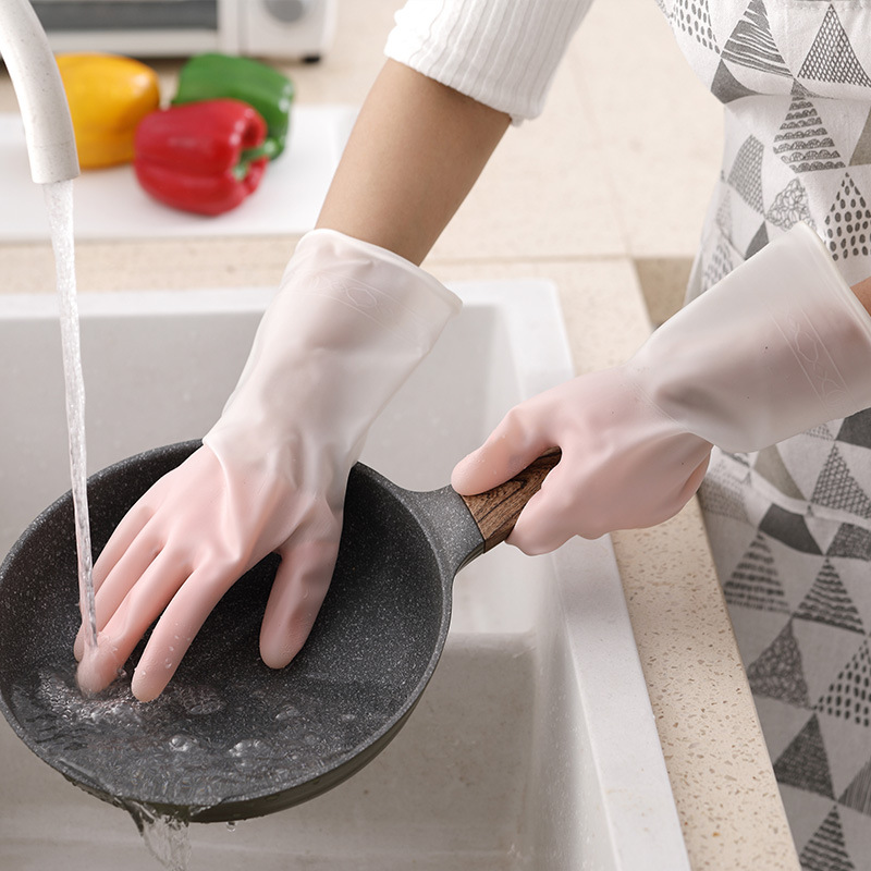 Dishwashing Gloves Women's Winter Household Rubber Household Cleaning Kitchen Dishwashing Durable Rubber Latex Waterproof Laundry Application Scenario
